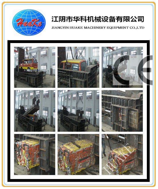 Macchina idraulica sicura 2x45KW della pressa per balle dell'automobile Y81F-400 3
